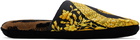 Versace Underwear Black & Yellow 'I Heart Baroque' Slippers