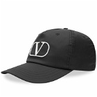 Valentino Men's V Logo Cap in Black/Ivory