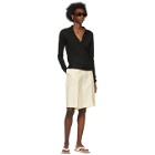 Arch The Beige Wool and Silk Bermuda Shorts