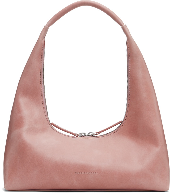 Photo: MARGESHERWOOD Pink Leather Shoulder Bag
