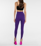 The Attico - Jamie high-rise stirrup leggings