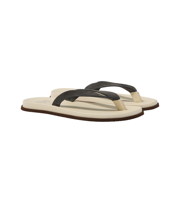 Photo: Brunello Cucinelli Suede thong sandals