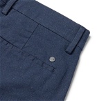 NN07 - Navy Theo Slim-Fit Brushed Cotton-Blend Twill Chinos - Blue