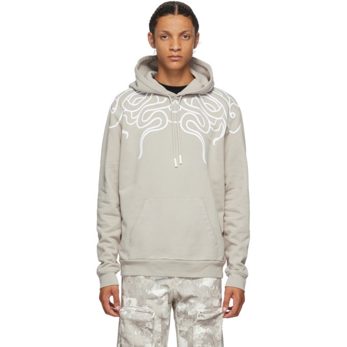 Photo: Marcelo Burlon County of Milan Beige Snakes Hoodie