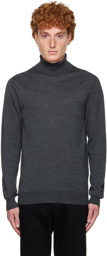 Dunhill Gray Merino Wool Turtleneck