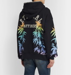 AMIRI - Oversized Embroidered Printed Cotton-Jersey Hoodie - Black