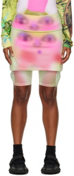 Chopova Lowena SSENSE Exclusive Green & Pink 'Spray Paint Alien' Skort