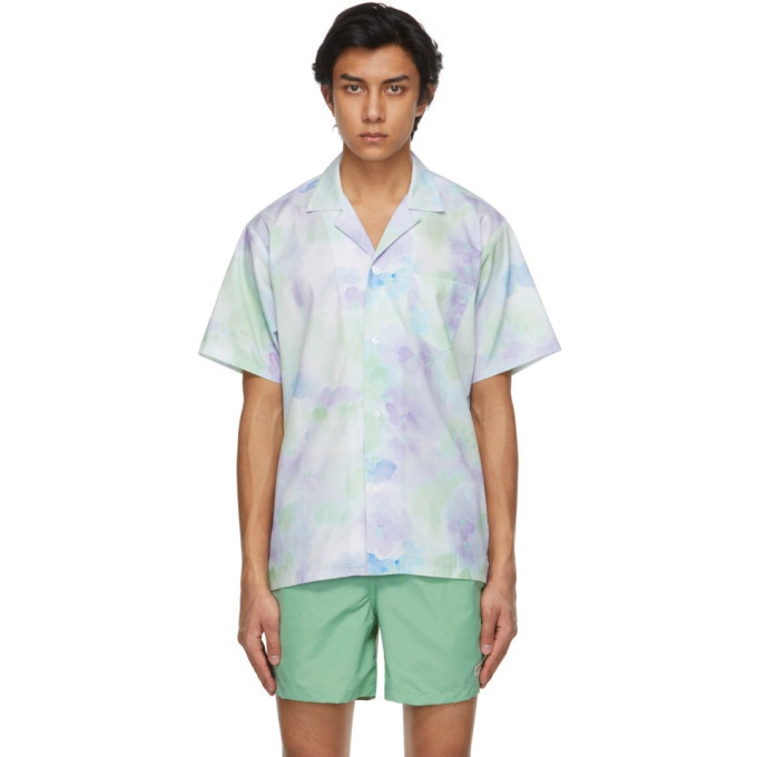 Photo: Bather Purple Tie-Dye Camp Short Sleeve Shirt