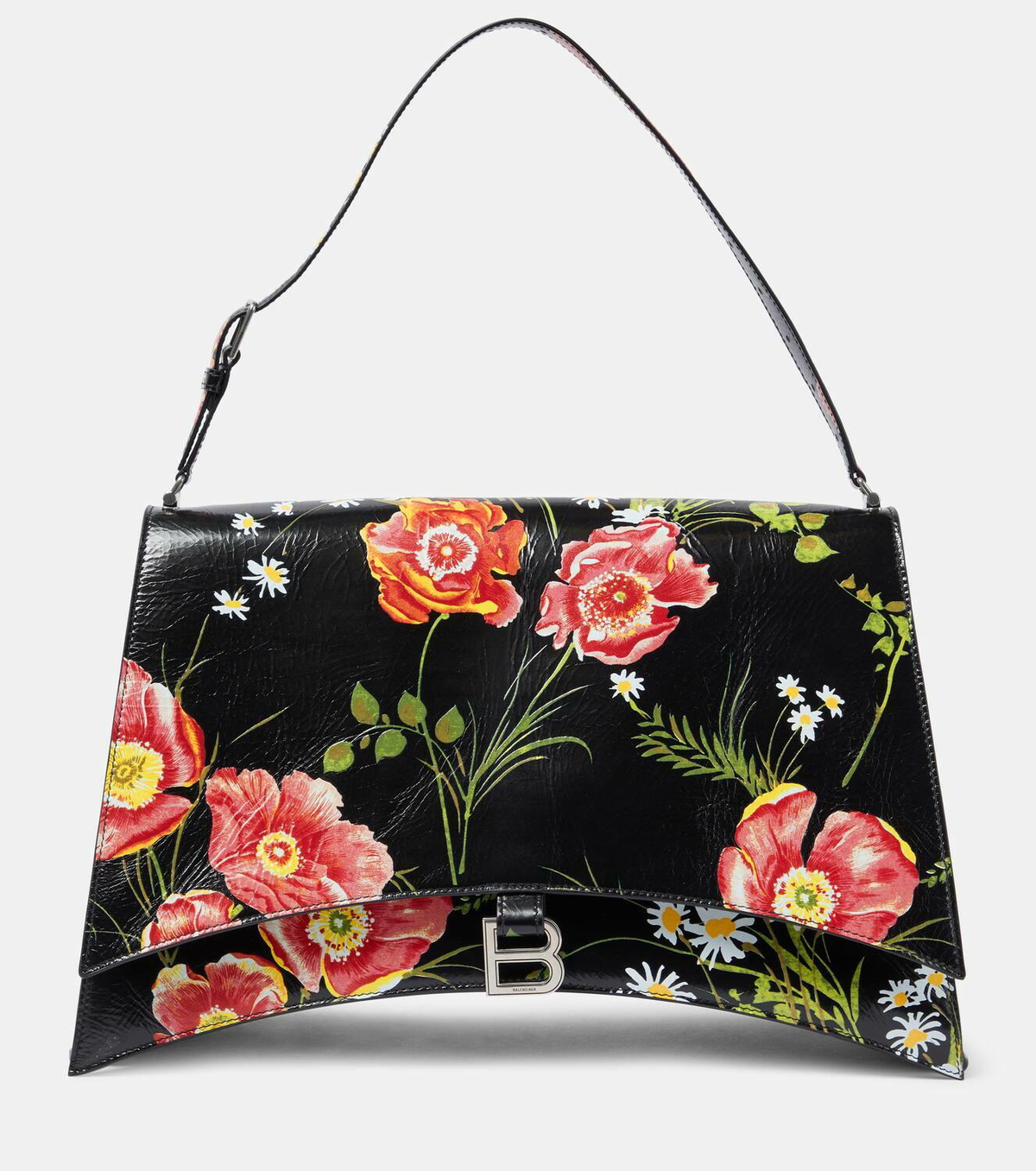 Balenciaga Crush Large floral shoulder bag