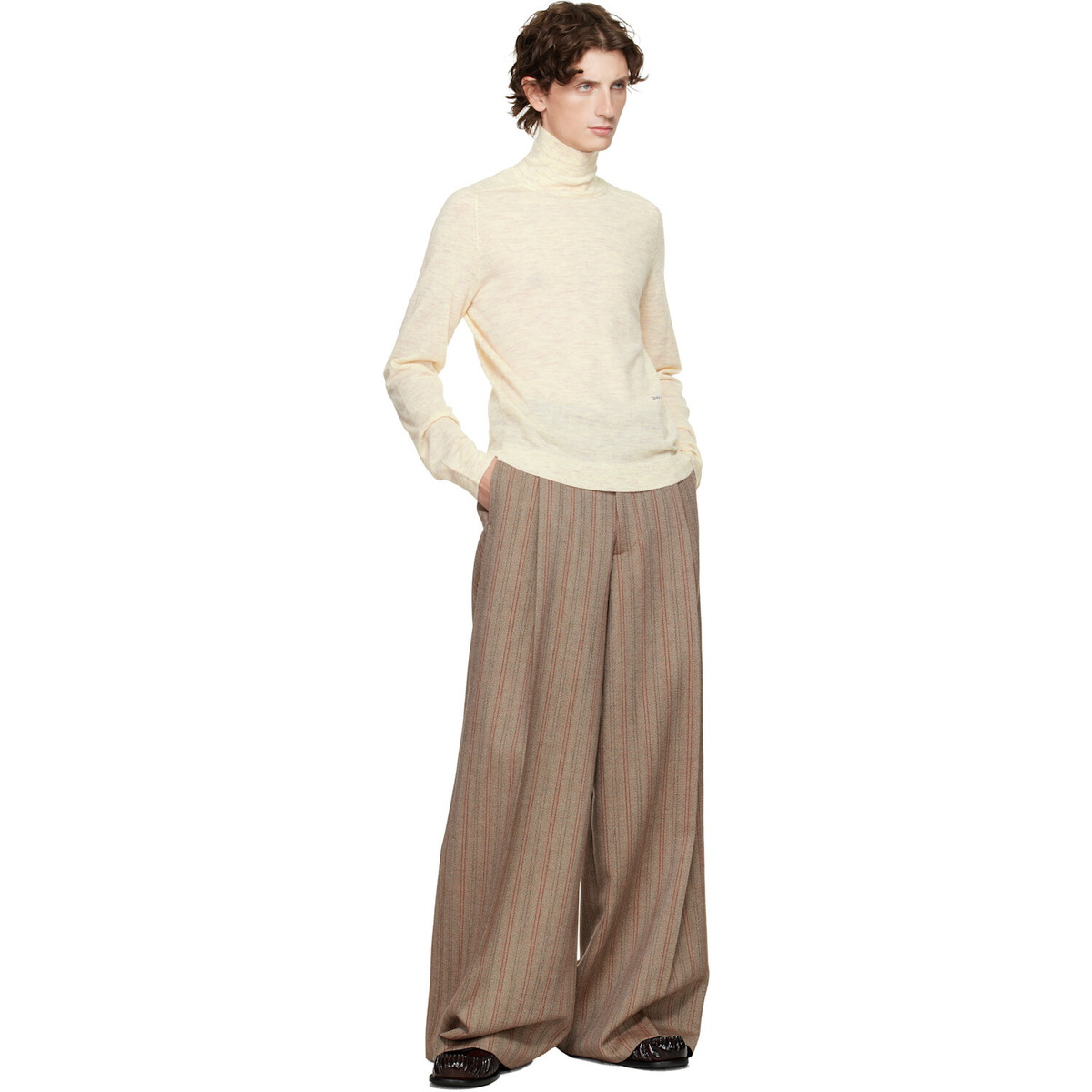 JW Anderson Off-White Logo Turtleneck