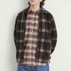 Foret Men's Cabin Fleece Jacket in Brown/Check
