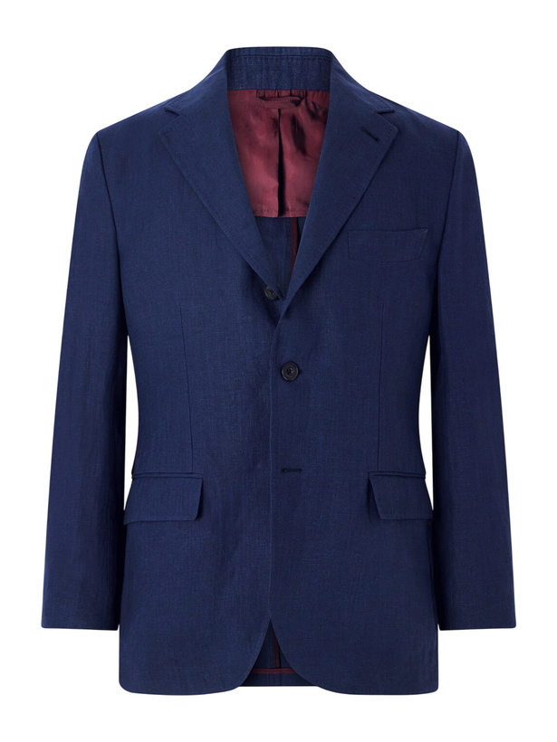 Photo: Rubinacci - Linen Suit Jacket - Blue