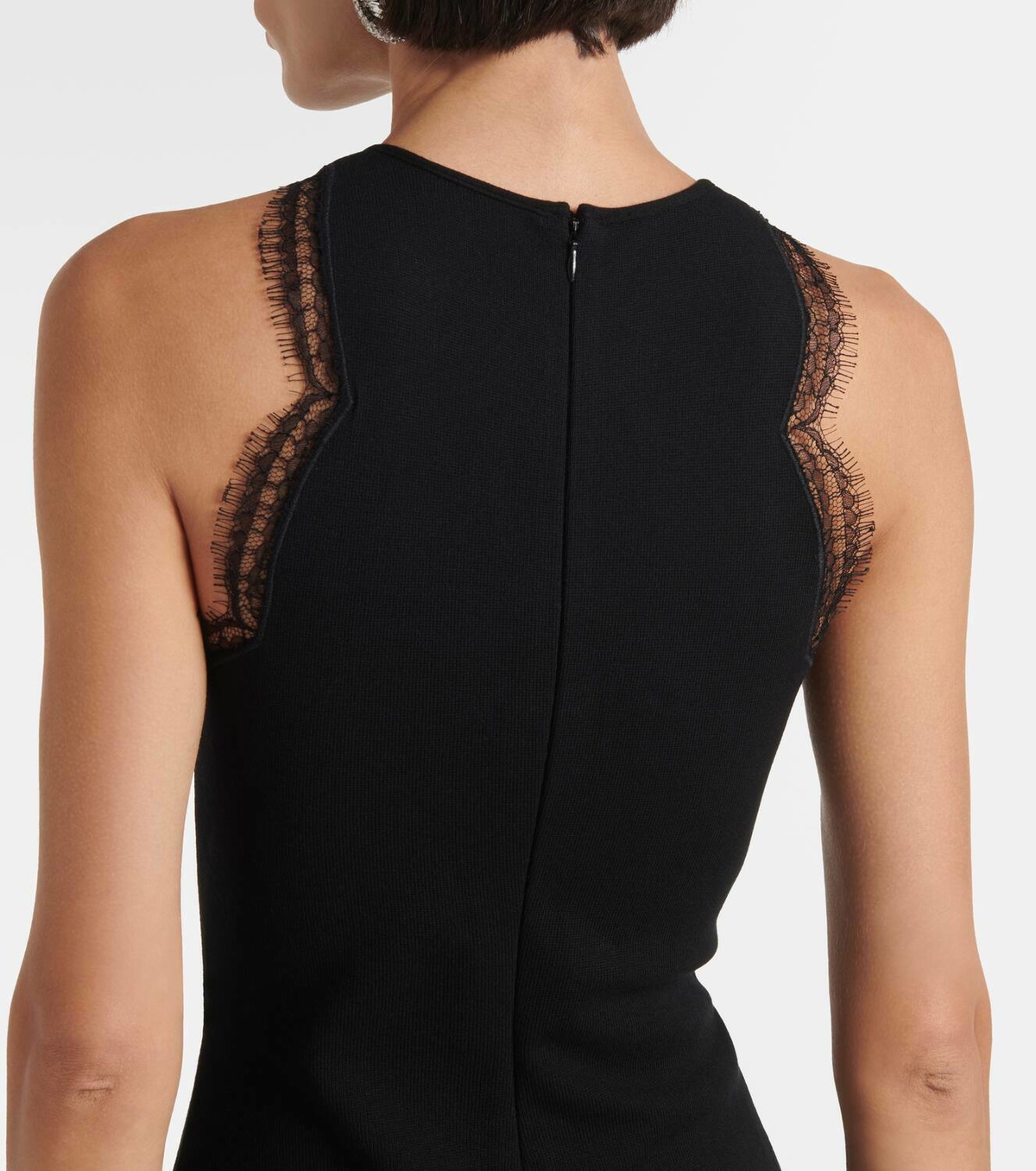 Giambattista Valli Lace-trimmed midi dress