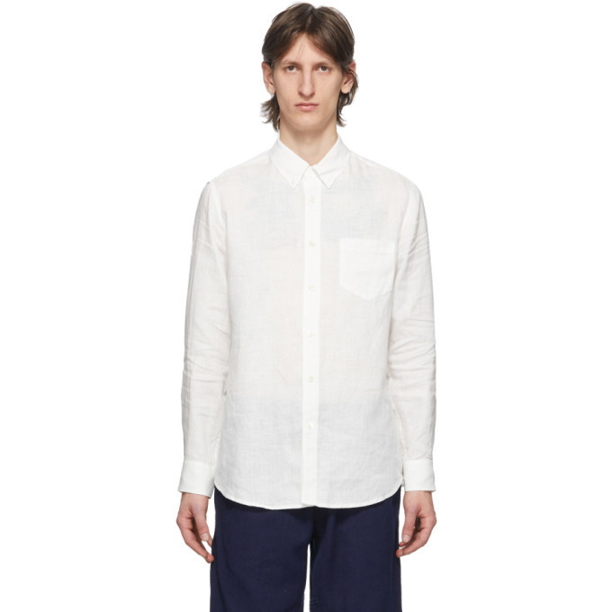 Photo: Blue Blue Japan White Linen Button-Down Shirt