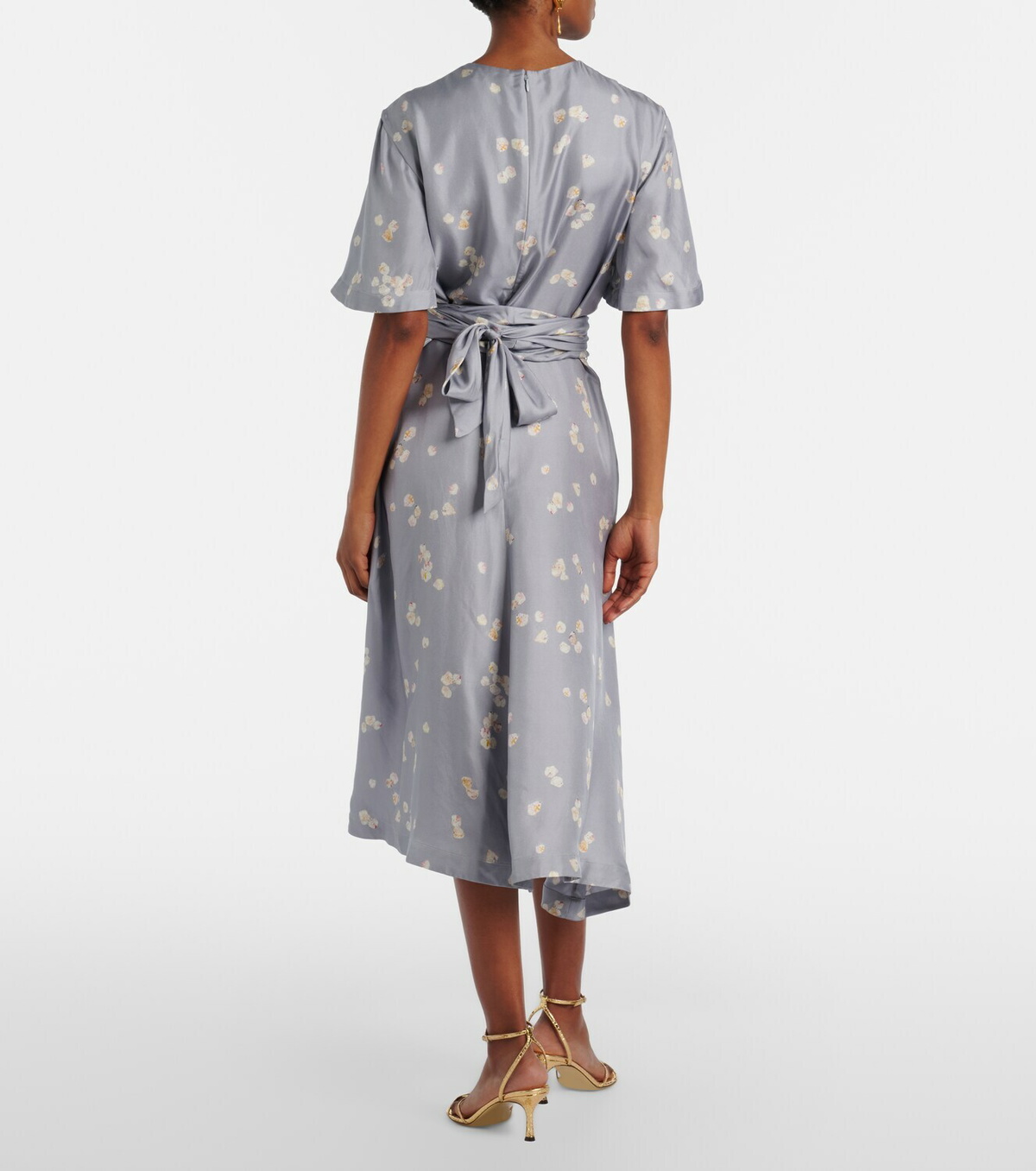 Altuzarra Kirsty floral draped silk midi dress