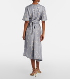 Altuzarra Kirsty floral draped silk midi dress