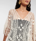 Anna Kosturova Fringe crochet beach cover-up