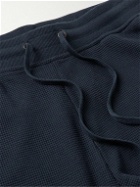 Onia - Waffle-Knit Cotton-Blend Sweatpants - Blue