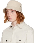 ZEGNA Beige 'Cotton And Wool' Bucket Hat