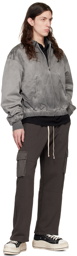 Les Tien Black Drawstring Cargo Pants