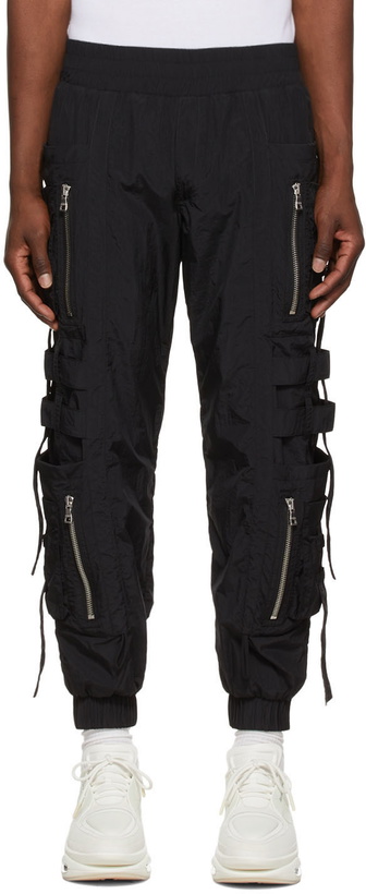 Photo: Balmain Black Nylon Cargo Pants