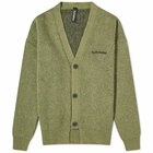 NoProblemo Men's Mohair Cardigan in Black/Olive