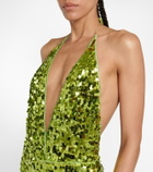 Oséree Sequined halterneck swimsuit