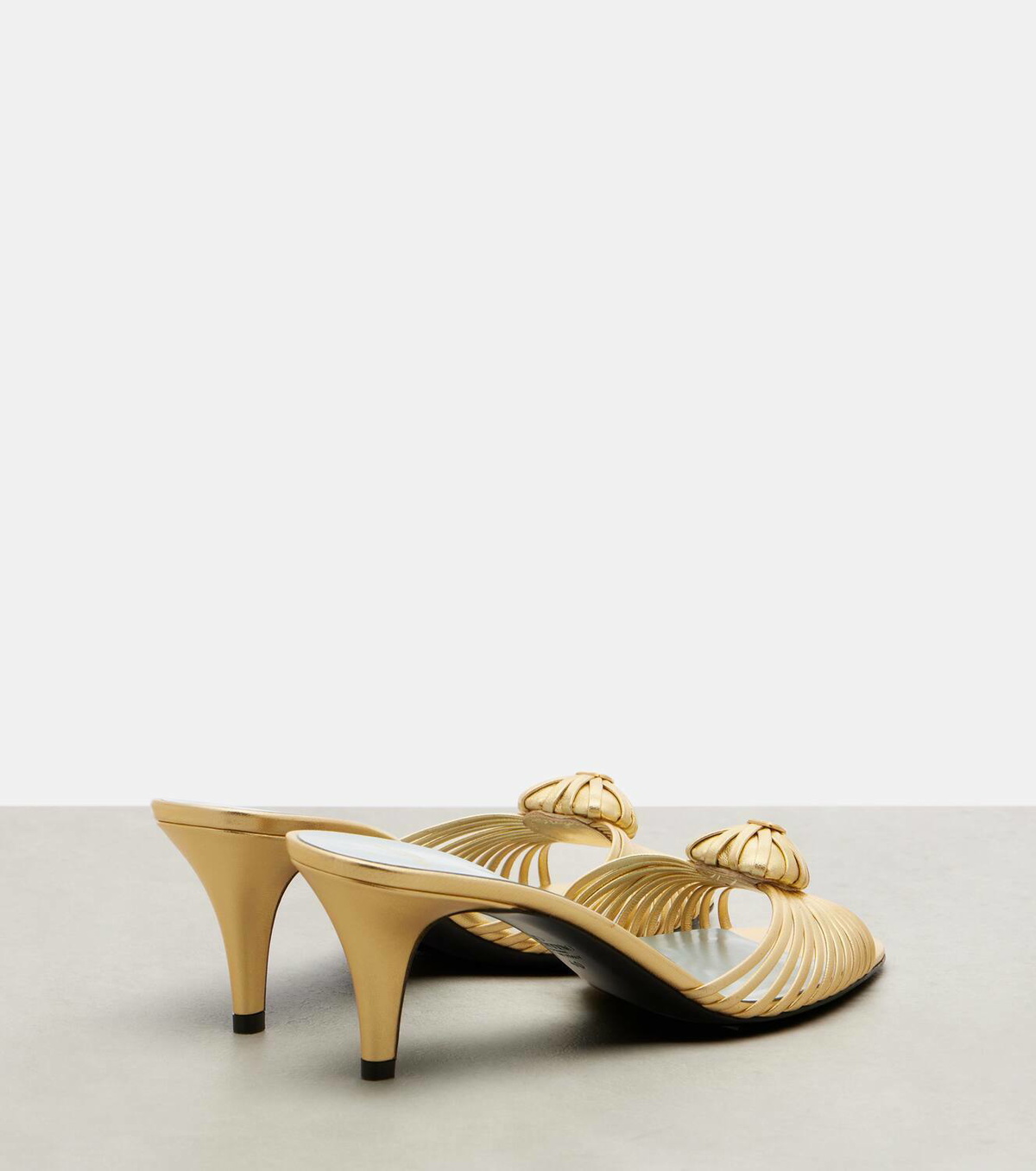 Valentino Garavani Royal 75 metallic leather mules Valentino Garavani