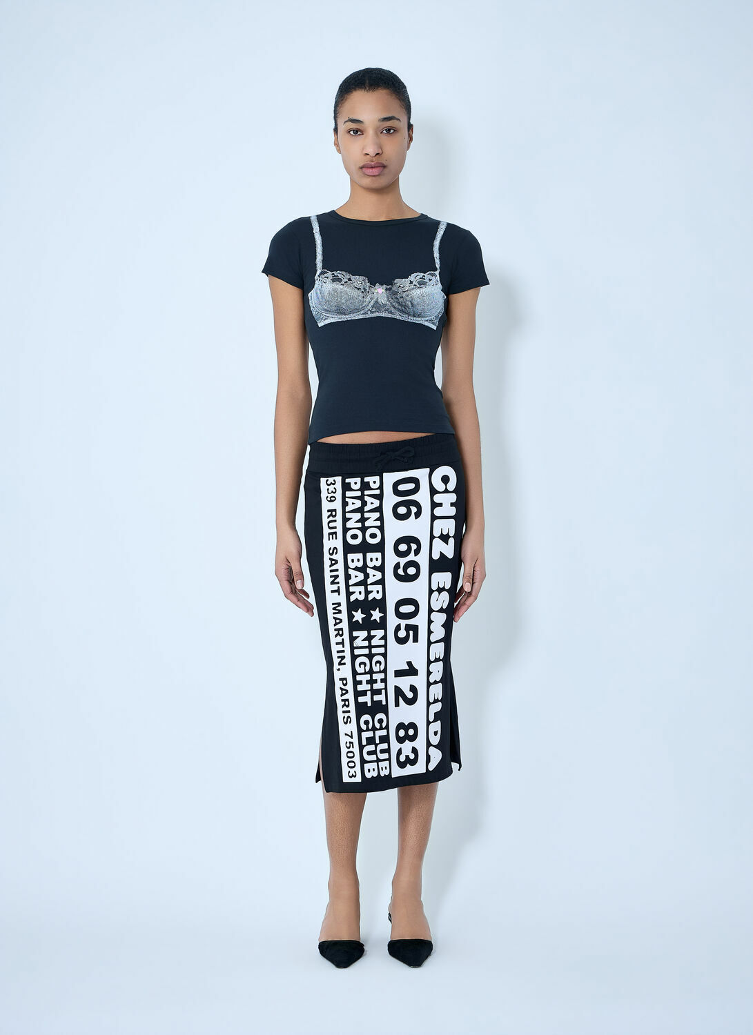 Vaquera Sweatshirt Midi Skirt