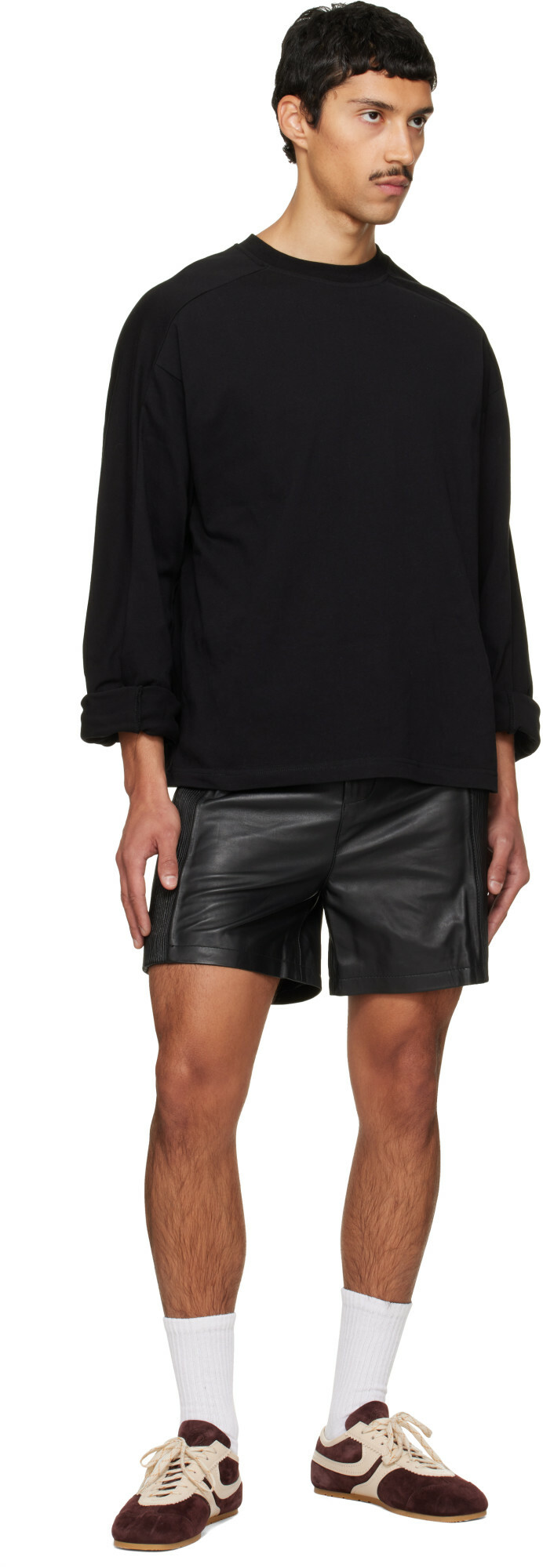 Deadwood Black Scout Leather Shorts
