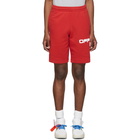 Off-White Red Airport Tape Shorts