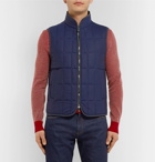 Canali - Quilted Wool Gilet - Men - Navy