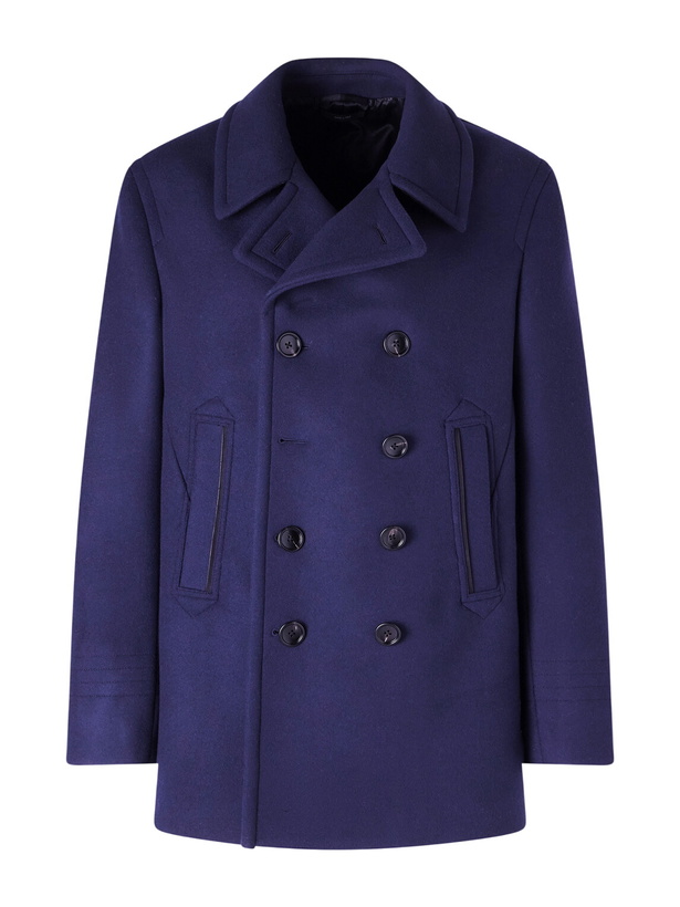 Photo: TOM FORD - Double-Breasted Wool Coat - Blue