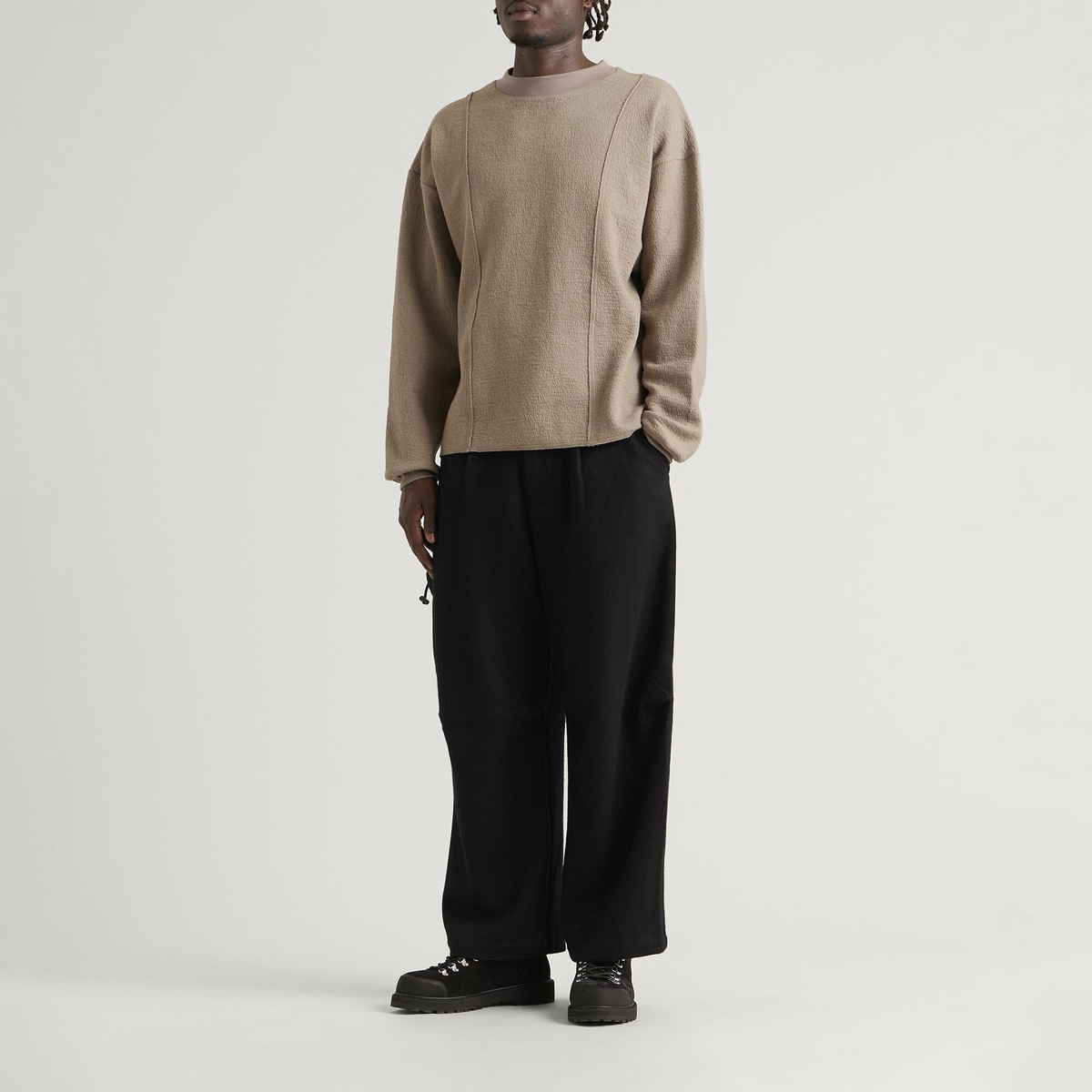 Gander Men's Raw Edge Crewneck Sweatshirt in Beige