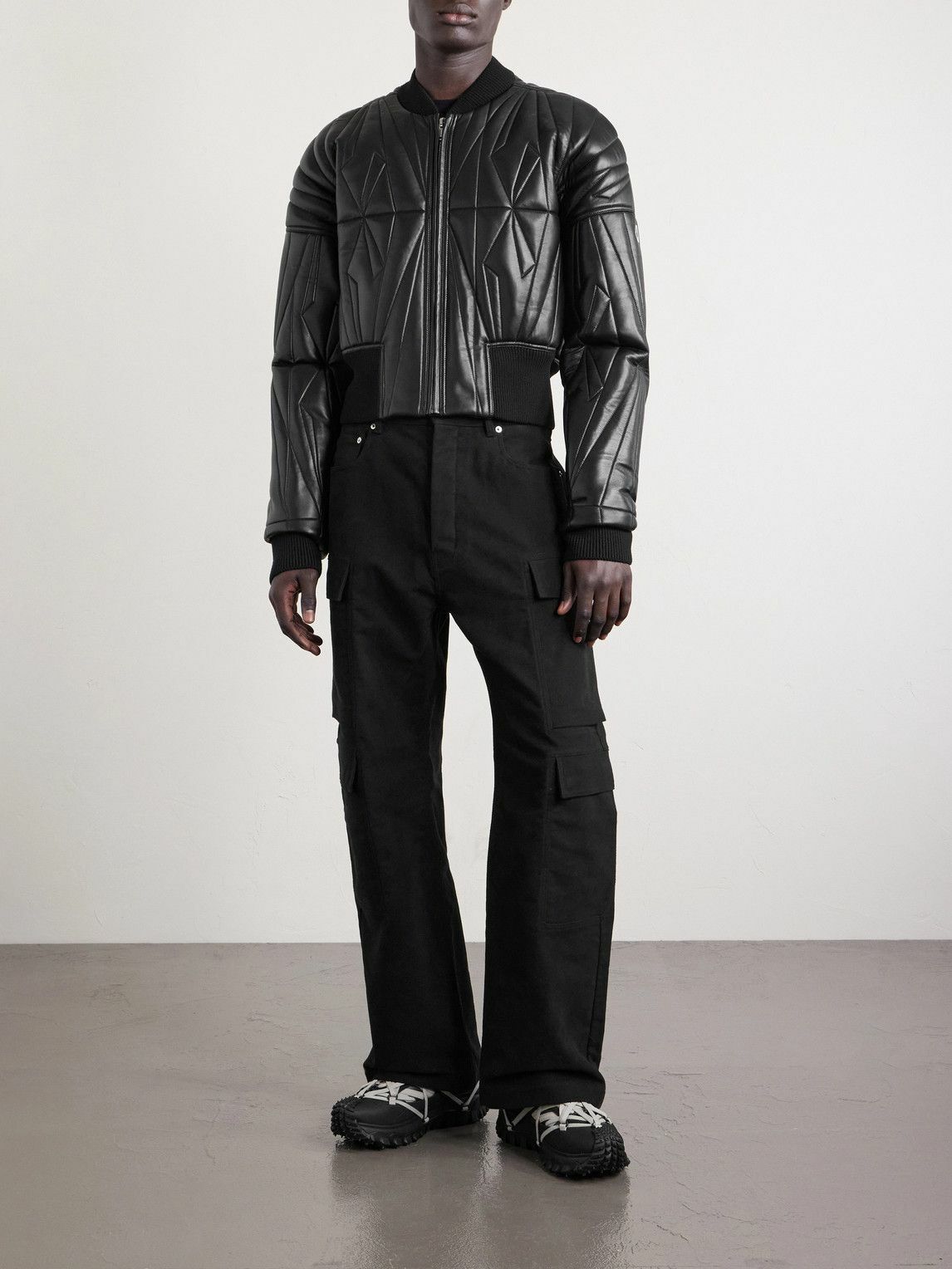 Rick Owens Flight cropped leather jacket Rick Owens