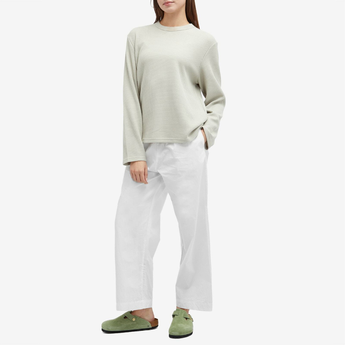 Deiji Studios Women's Ease Trouser in White Deiji Studios