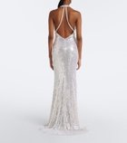 Jenny Packham Mermaid sequined halterneck gown