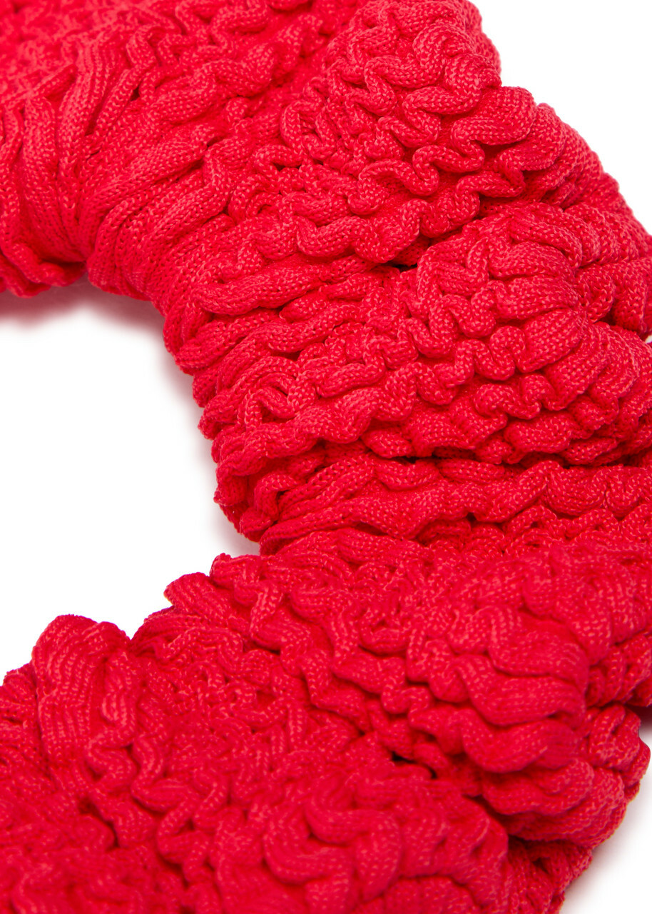 Hunza G Seersucker Scrunchie - Red - One Size