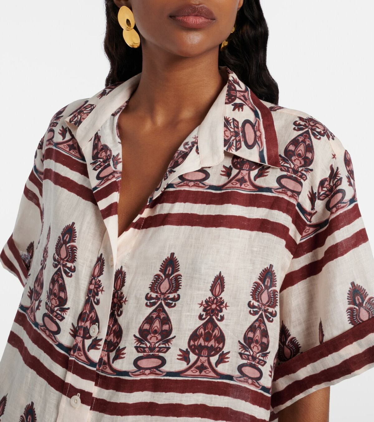 Johanna Ortiz Printed linen shirt