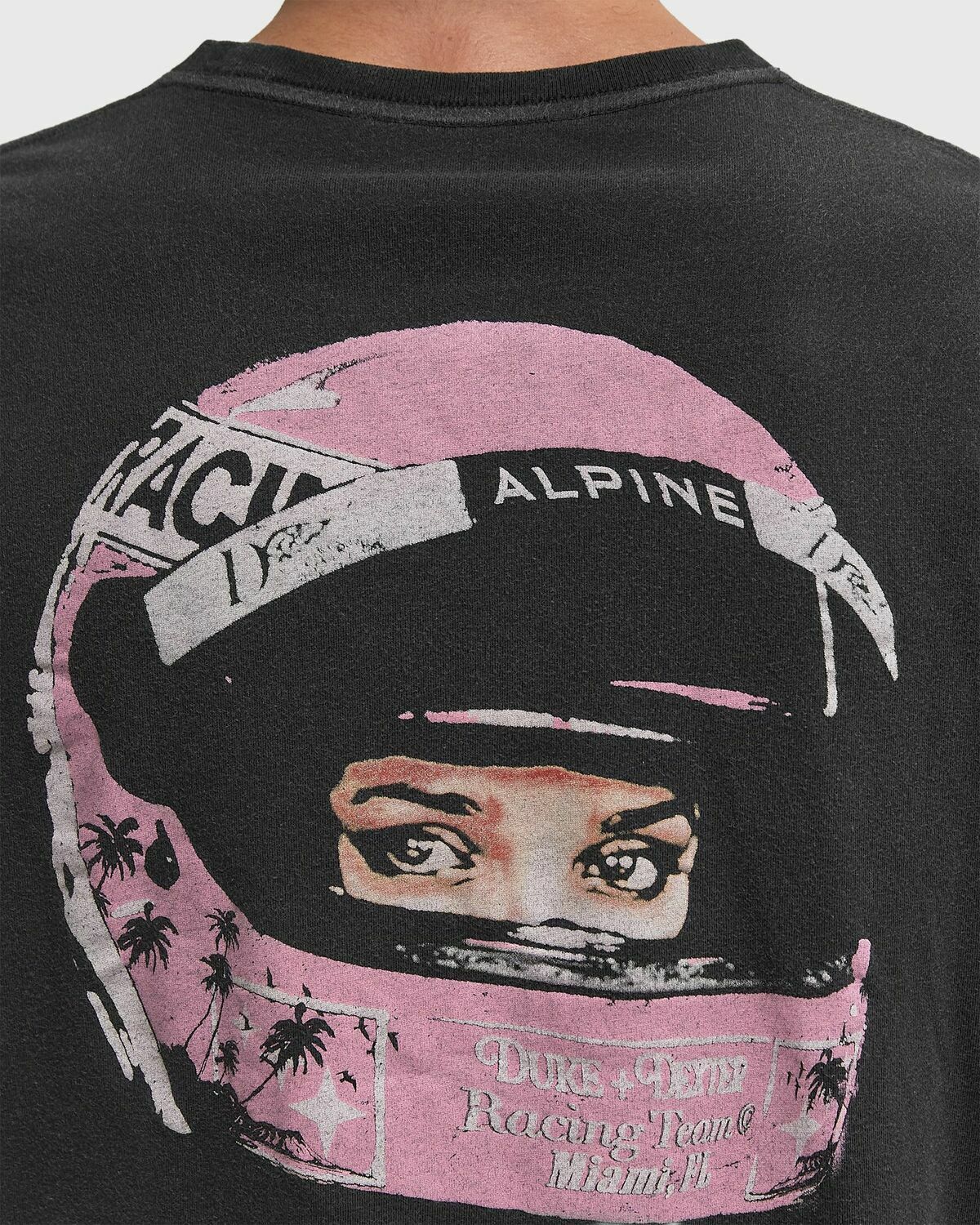 Duke & Dexter Alpine Formula One Team Helmet Black T-Shirt Black Mens Shortsleefe