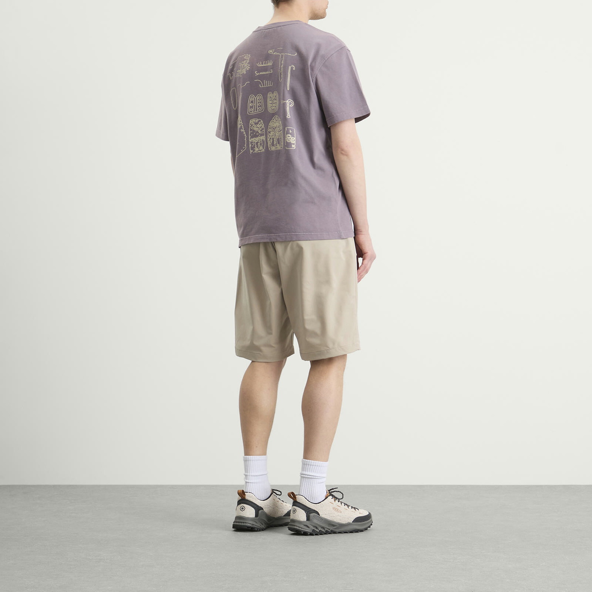 KA_YO_Prototype Men's Boxy Washed Graphic T-Shirt in Sparrow