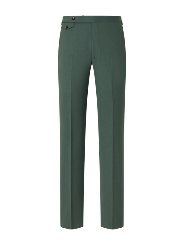 Photo: J. Mueser - Waverly Straight-Leg Cotton and Linen-Blend Twill Suit Trousers - Green