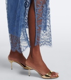 SIR Leif embroidered mesh maxi dress