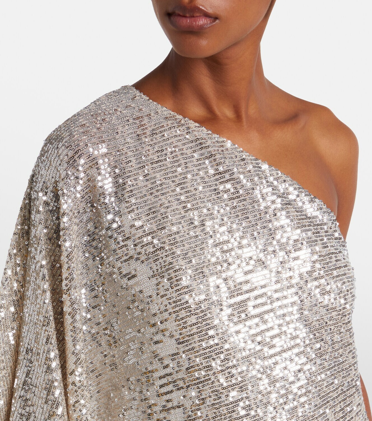 Taller Marmo Ubud feather-trimmed sequined gown
