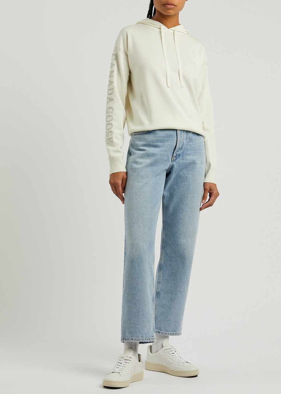 Canada Goose Belleville Hooded Wool Sweatshirt, Cream, Sweatshirt