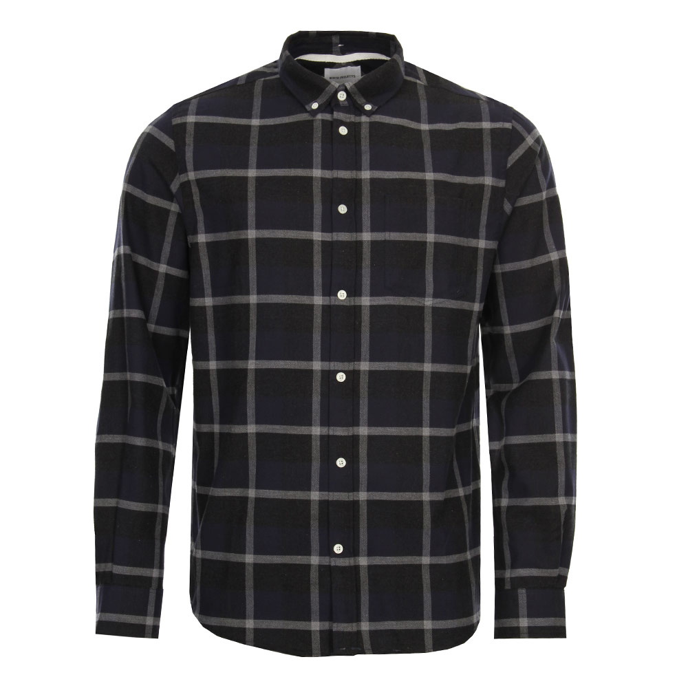 Anton Check Shirt - Navy / Charcoal