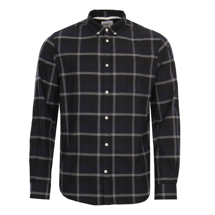 Photo: Anton Check Shirt - Navy / Charcoal