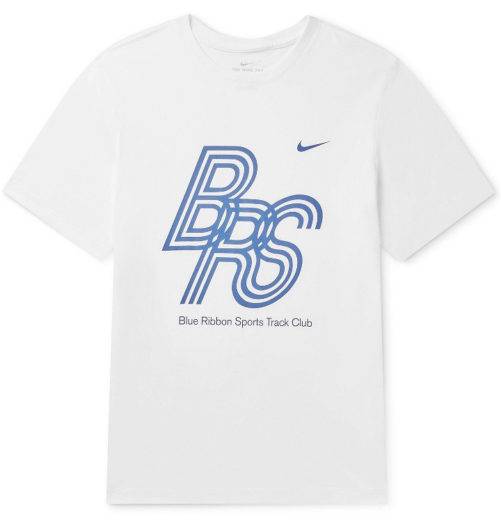 Photo: Nike Running - Printed Dri-FIT Cotton-Blend Jersey T-Shirt - White