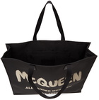 Alexander McQueen Black East West Graffiti Tote