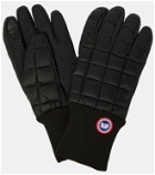 Canada Goose Logo quilted padded snow gloves